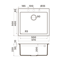 Bosen 57A WH Artceramic/белый