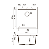 Bosen 47A WH Artceramic/белый